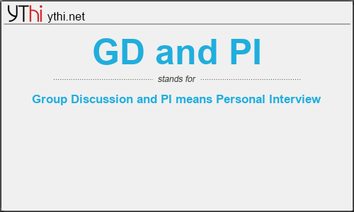 What does GD AND PI mean? What is the full form of GD AND PI?